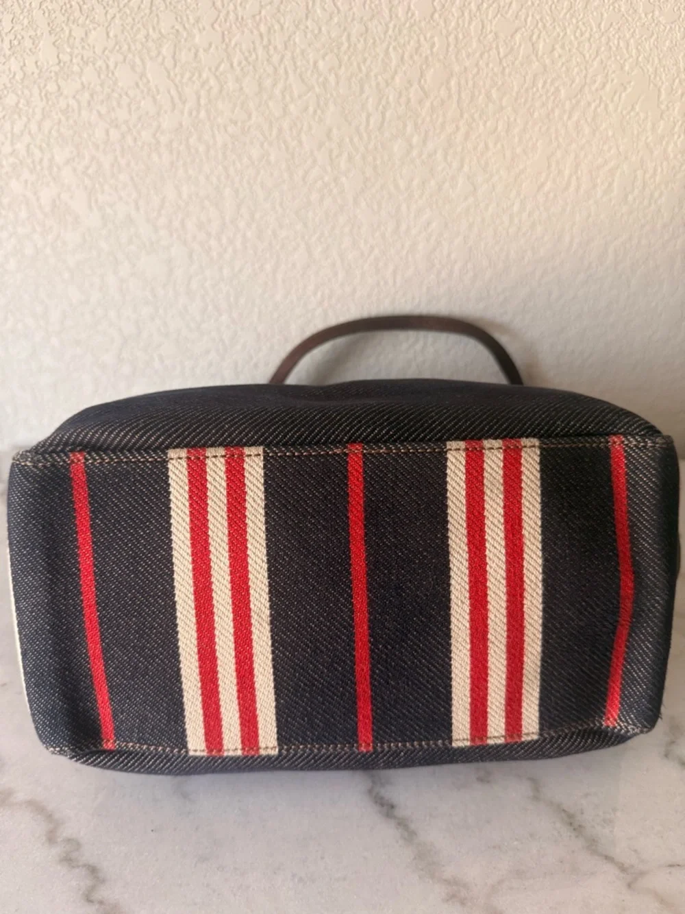 Vintage Burberry London Blue Label Tote Denim Canvas Leather Trim w/COA - Picture 4 of 17